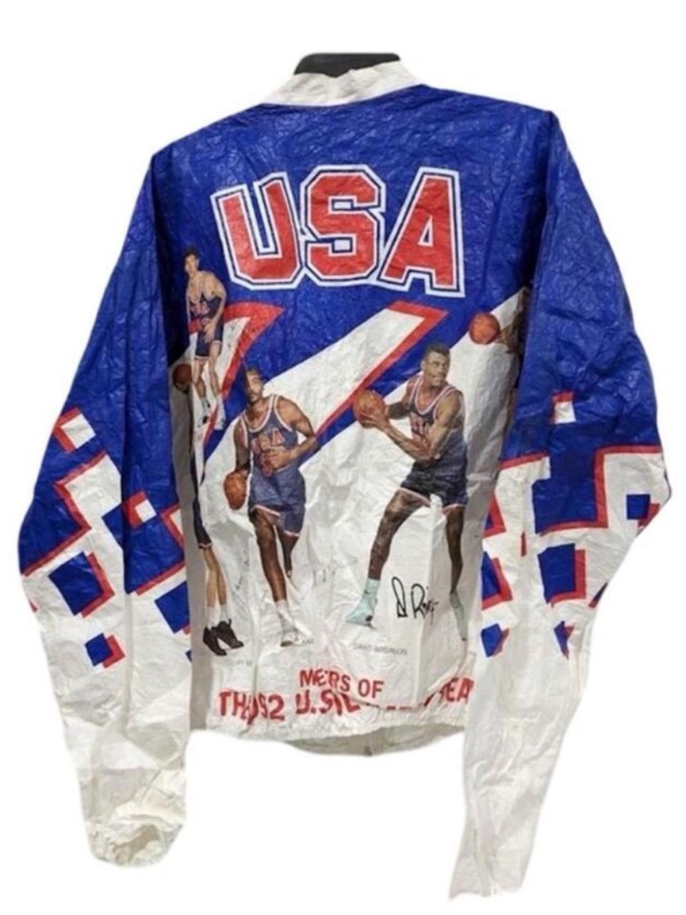 Vintage Team USA Olympic Basketball Windbreaker Jacket Kelloggs‎ 1992